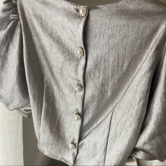 Zara Voluminous Metallic Top - Picture 8 of 11